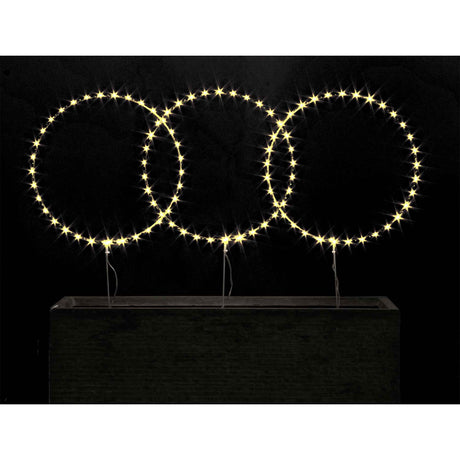 Decorazione luminosa Bizzotto circolare bianca 105 microled 35 cm