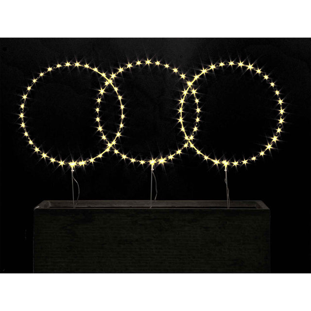 Decorazione luminosa Bizzotto circolare bianca 105 microled 35 cm