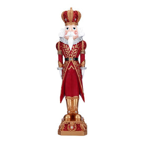 Schiaccianoci soldatino Timstor in poliresina rosso 61,5 cm