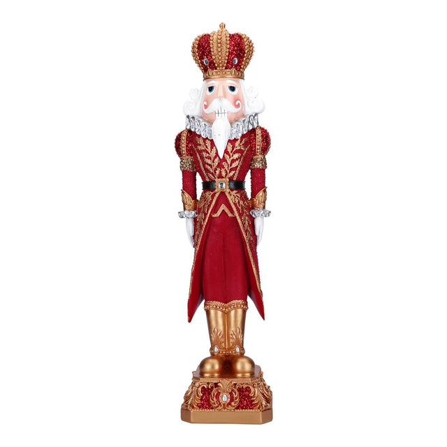Schiaccianoci soldatino Timstor in poliresina rosso 61,5 cm