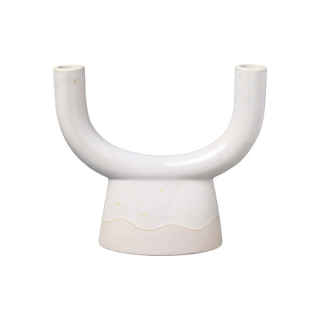 Portacandela Winter Glow Villeroy & Boch in porcellana a forma di U 24x21 cm
