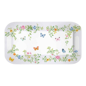 Vassoio Dancing Butterflies Easy Life in melamina decoro farfalle 40x21 cm