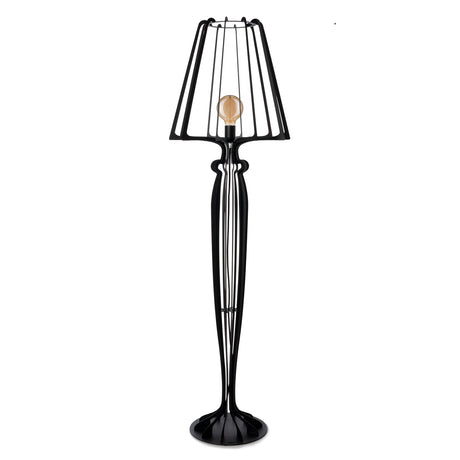 Lampada da terra Minerva Arti & Mestieri in ferro nero 166x38 cm