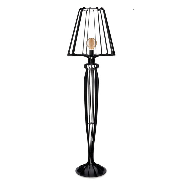Lampada da terra Minerva Arti & Mestieri in ferro nero 166x38 cm