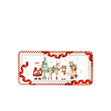 Vassoio rettangolare Brandani Racconti in porcellana decorata 40x18 cm
