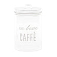 Barattolo caffè Simple Day in vetro borosilicato con decoro bianco 20x12 cm