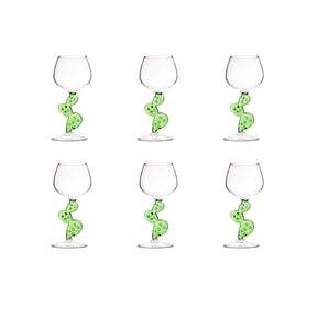 Calice acqua Cactus Montemaggi in vetro borosilicato altezza 17,5 cm