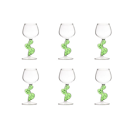 Calice acqua Cactus Montemaggi in vetro borosilicato altezza 17,5 cm