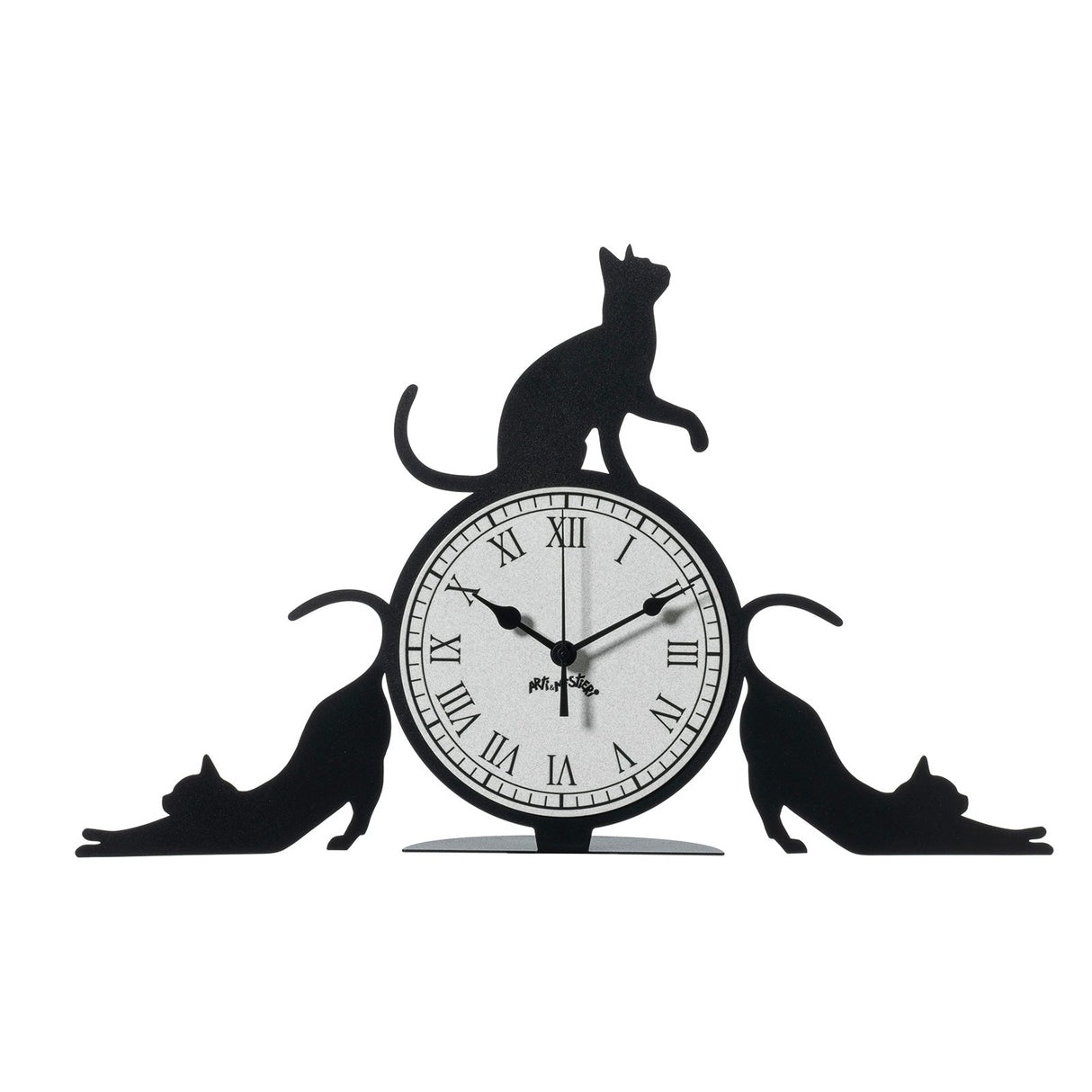 Orologio da tavolo Cattitude Arti e Mestieri in ferro sagomato 48x30 cm