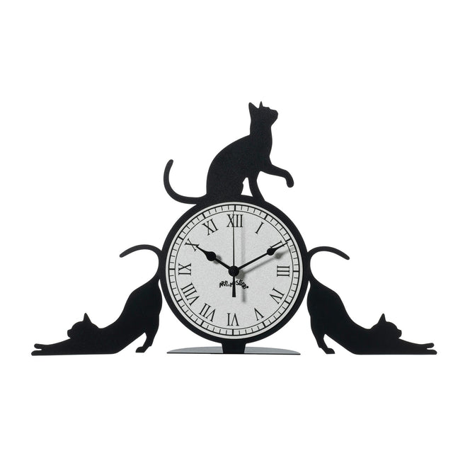 Orologio da tavolo Cattitude Arti e Mestieri in ferro sagomato 48x30 cm