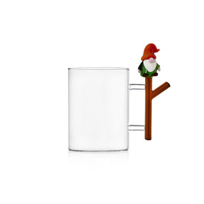 Tazza natalizia Ichendorf con gnomo in vetro borosilicato 500 ml