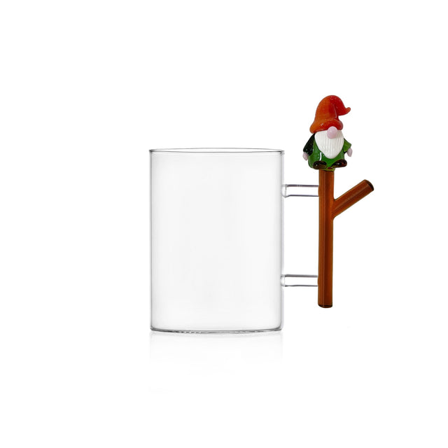 Tazza natalizia Ichendorf con gnomo in vetro borosilicato 500 ml