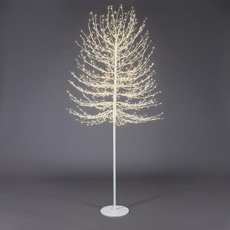 Faggio luminoso EDG in metallo bianco 210 cm con 1300 LED