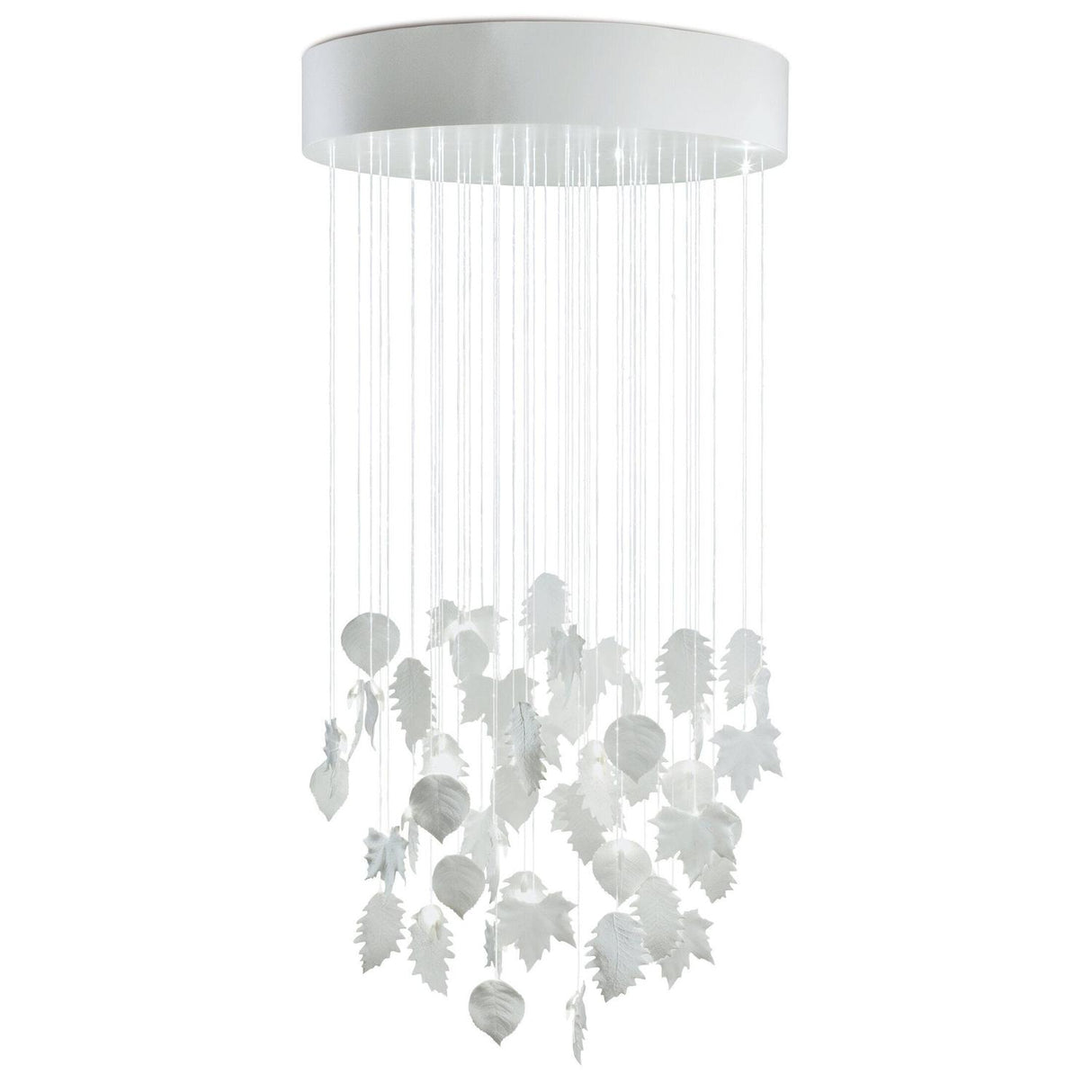 Lampada a sospensione Magic Forest Lladrò in porcellana artigianale 170x80cm