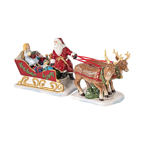Slitta di Babbo Natale Villeroy & Boch in porcellana 36x14x17 cm