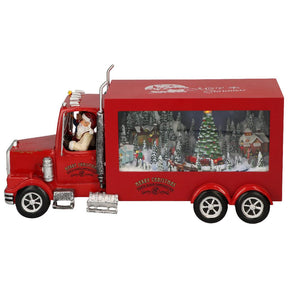 Camion musicale Babbo Natale Timstor in plastica con luci LED 32,5 cm