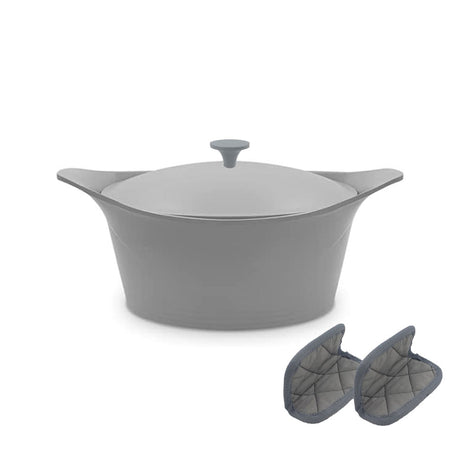 Cocotte Incredibile Cookut in metallo grigio perla 28 cm