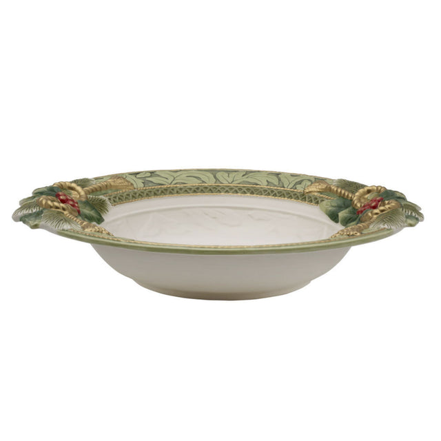 Centrotavola Holiday Home Fitz and Floyd in porcellana decorata 41 cm
