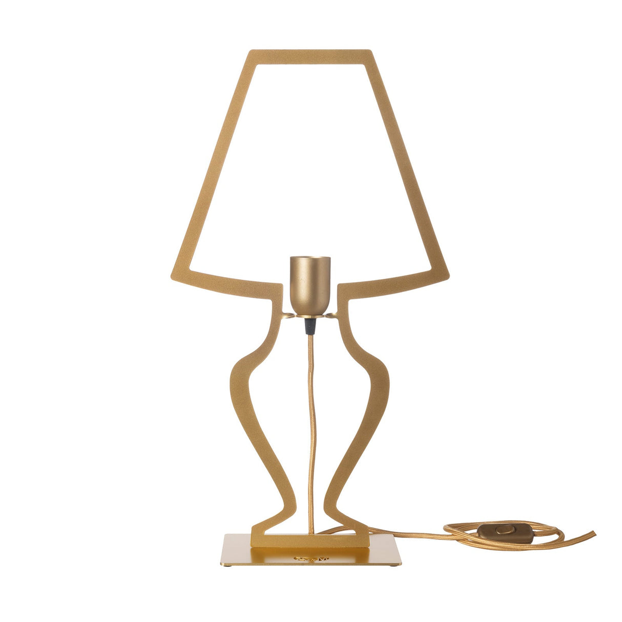 Lampada da tavolo Silhouette Arti e Mestieri in metallo oro trasparente
