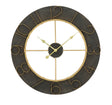 Orologio da parete Mauro Ferretti in ferro e MDF nero e oro 70x70 cm