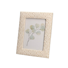 Portafoto Bollicinedoro Rituali Domestici in resina color oro 13x18 cm