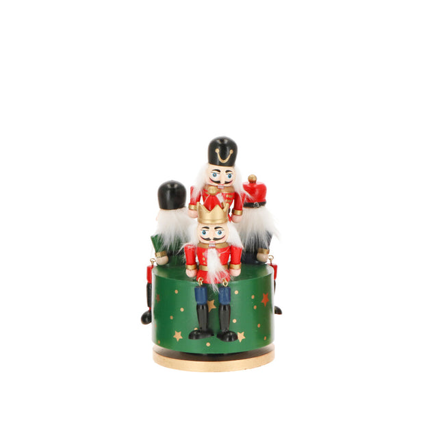 Schiaccianoci carillon Timstor in legno rotante 20 cm decorazione natalizia