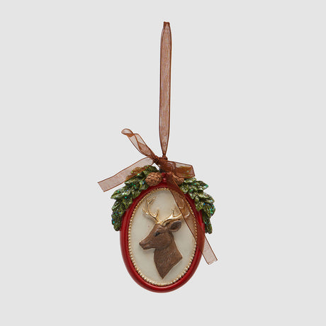 Addobbo renna Natale EDG in resina decorativa alta 9 cm