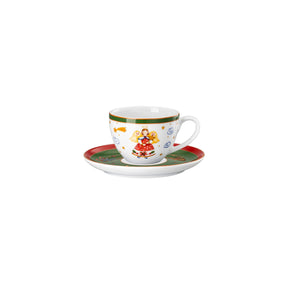 Tazza espresso Happy Wintertime Hutschenreuther in porcellana con piattino