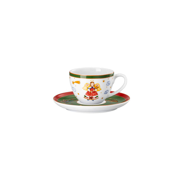 Tazza espresso Happy Wintertime Hutschenreuther in porcellana con piattino