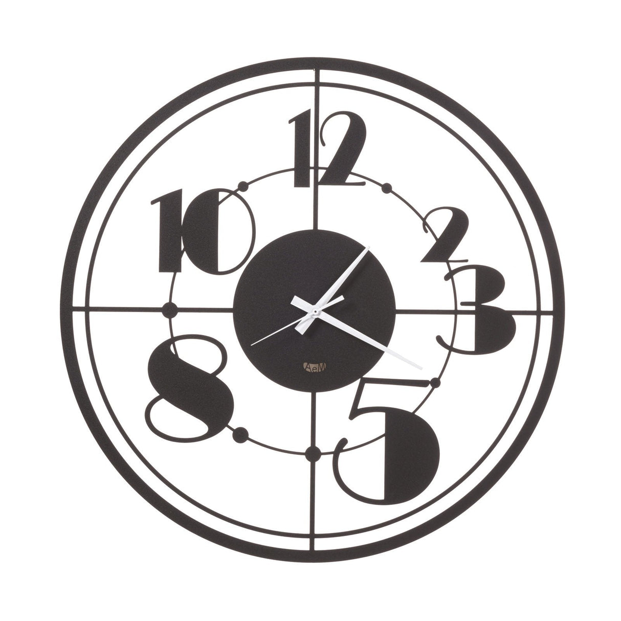Orologio da parete Teo Arti e Mestieri in metallo nero 50 cm
