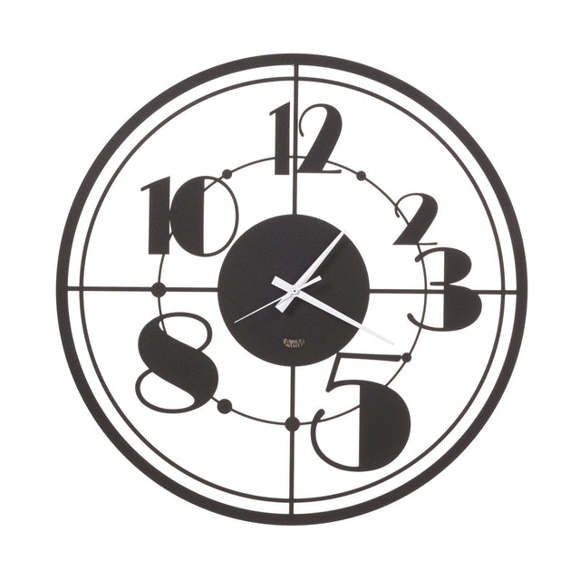 Orologio da parete Teo Arti e Mestieri in metallo nero 50 cm