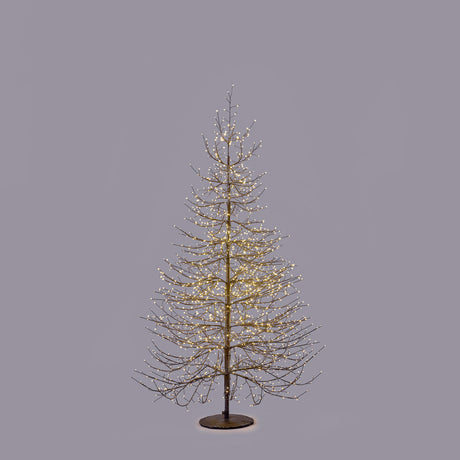 Albero Faggio Rich EDG sintetico nero con 1940 led 180x115 cm