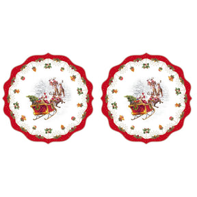 Set 2 tovagliette Nostalgic Christmas Easy Life tonde con Babbo Natale 34,5 cm