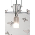 Lampada a sospensione Freeze Frame Lladrò in porcellana e cristallo 170x24 cm