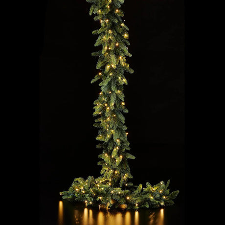 Festone pino Luxury EDG in PE e PVC 270 cm con 170 LED luminosi