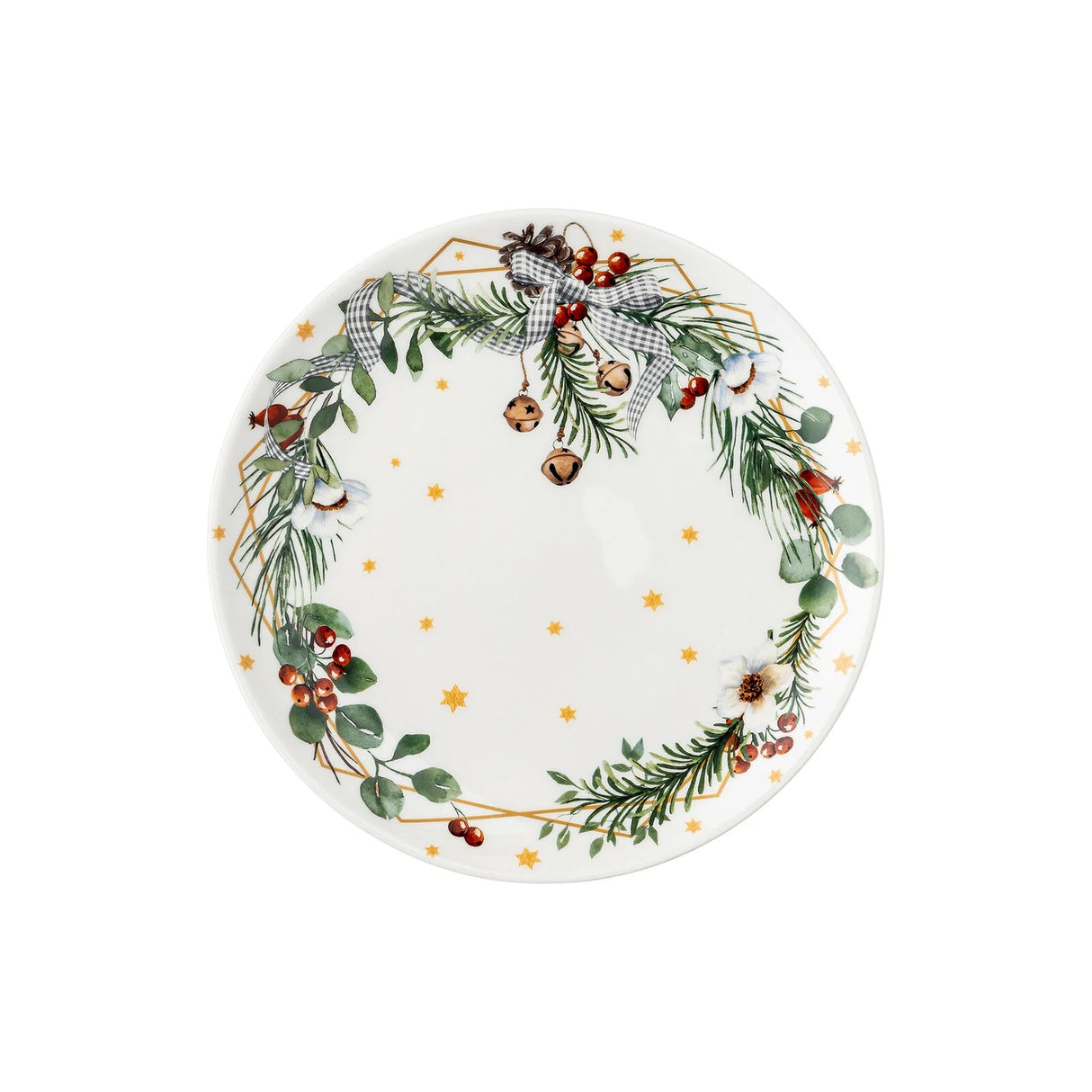 Piatto dolce Canti di Natale Hutschenreuther in porcellana decorata 22 cm