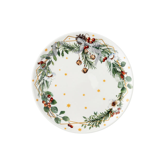 Piatto dolce Canti di Natale Hutschenreuther in porcellana decorata 22 cm