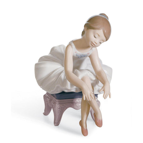 Statuina ballerina Lladrò in porcellana lucida 13x9 cm