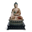 Scultura Buddha Shakyamuni Lladrò in gres color terra 60x38 cm