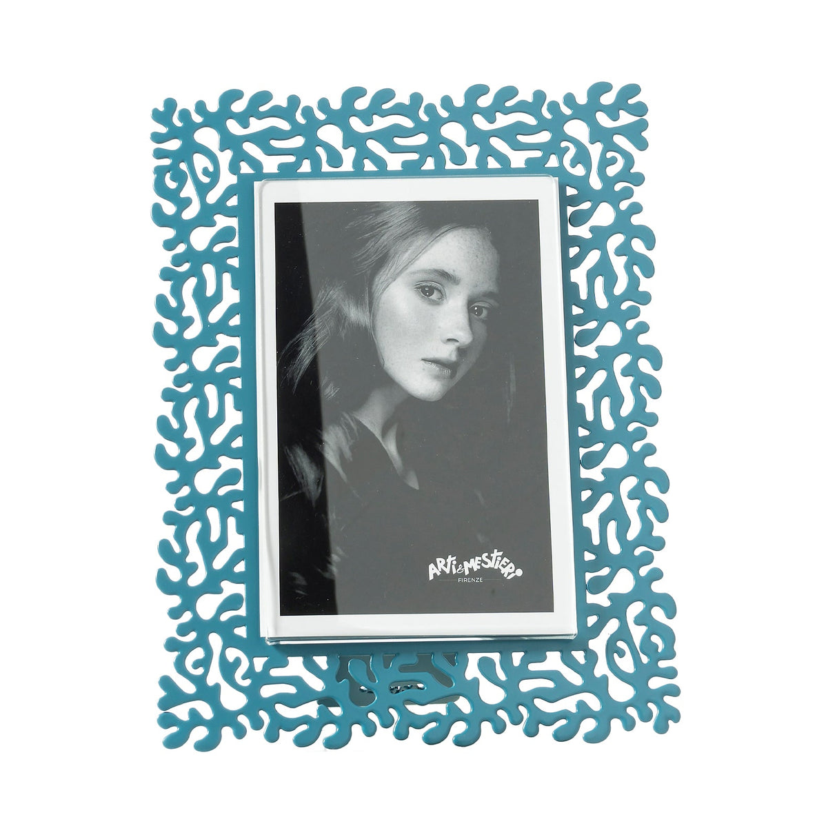 Portafoto Corallo Arti & Mestieri in ferro blu 26,4x21,6 cm