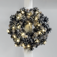 Ghirlanda con pigne Mascagni Casa effetto ghiacciato con luci LED 30 cm