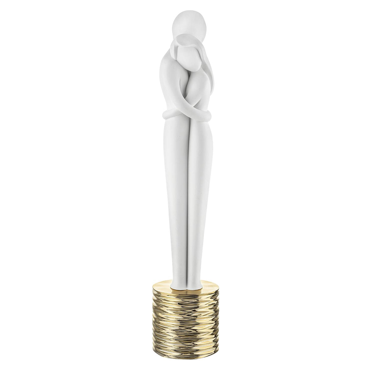 Scultura coppia stilizzata Bongelli Preziosi placcata oro 20 cm