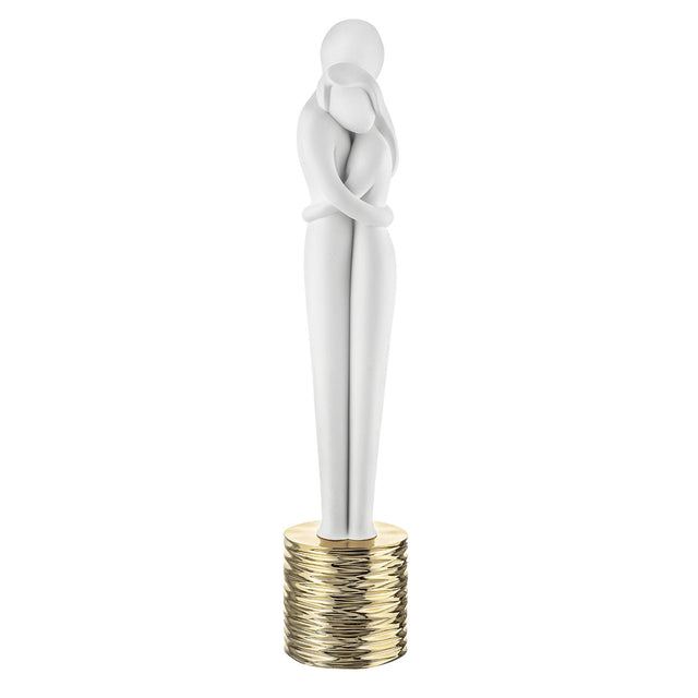 Scultura coppia stilizzata Bongelli Preziosi placcata oro 20 cm