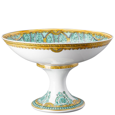 Coppa centrotavola Versace Scala Palazzo in porcellana verde 35 cm