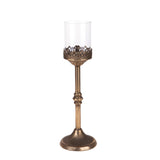 Candelabro Liberty Bianchi Dino in metallo color champagne 42 cm