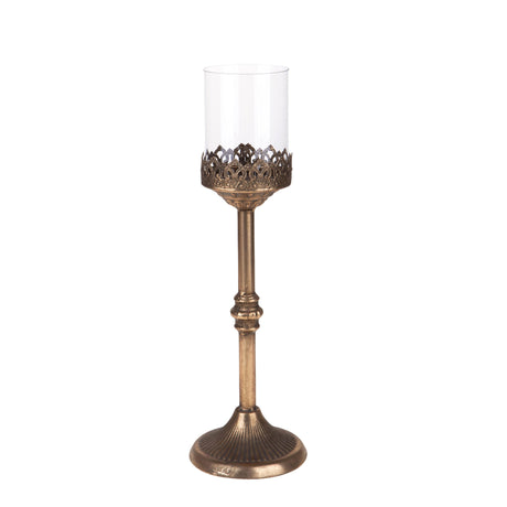 Candelabro Liberty Bianchi Dino in metallo color champagne 42 cm