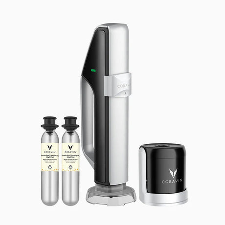 Sistema di conservazione spumante Coravin Sparkling in metallo argento