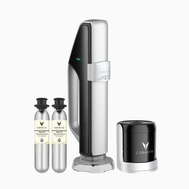 Sistema di conservazione spumante Coravin Sparkling in metallo argento