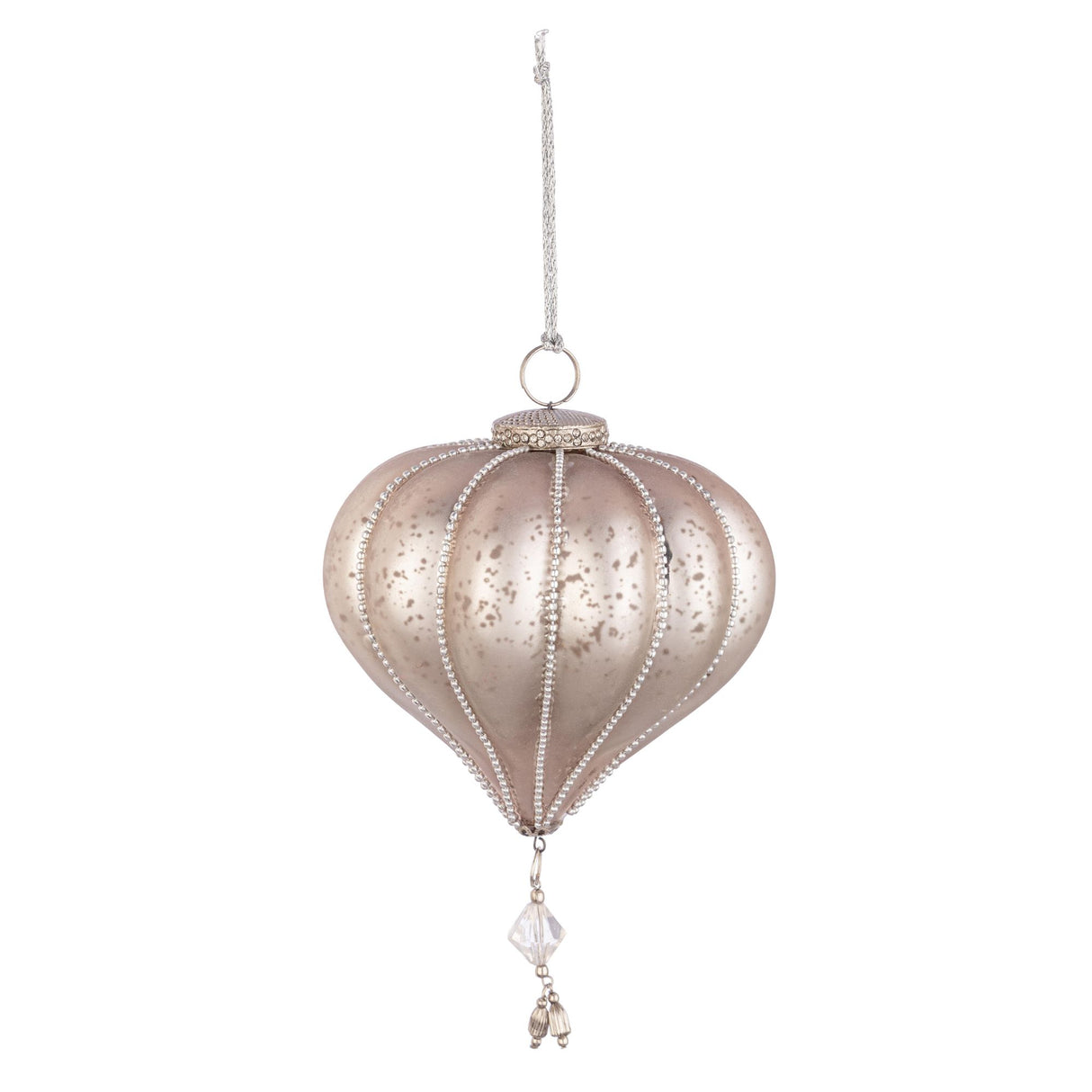 Pendaglio sfera Bizzotto in vetro colore champagne 12,5 cm