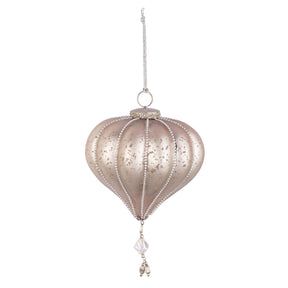 Pendaglio sfera Bizzotto in vetro colore champagne 12,5 cm